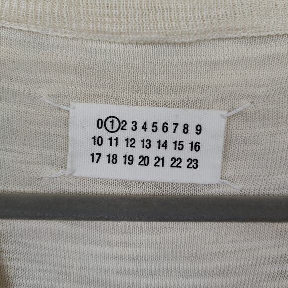 Maison Martin Margiela Cardigan Sweater Womens XS Cream Burnout Avant Garde - Picture 6 of 11